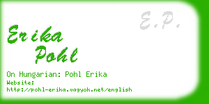 erika pohl business card